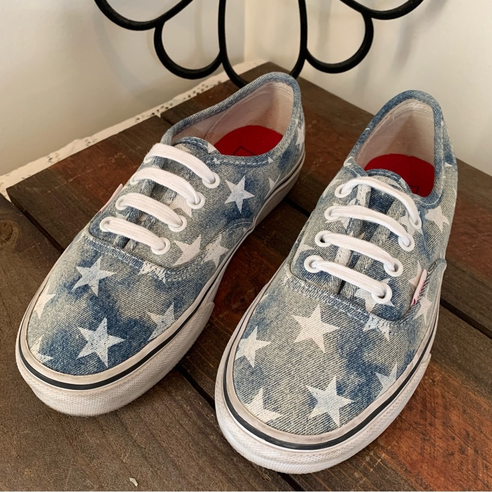 Vans Denim and Stars Unisex Skate Sneakers